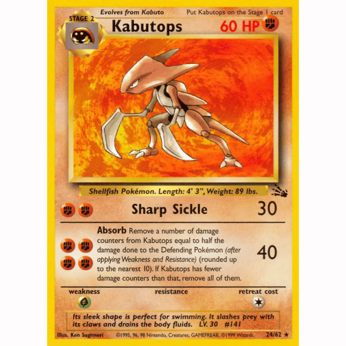 Pokémon - Fossil Non-Holo - Singles