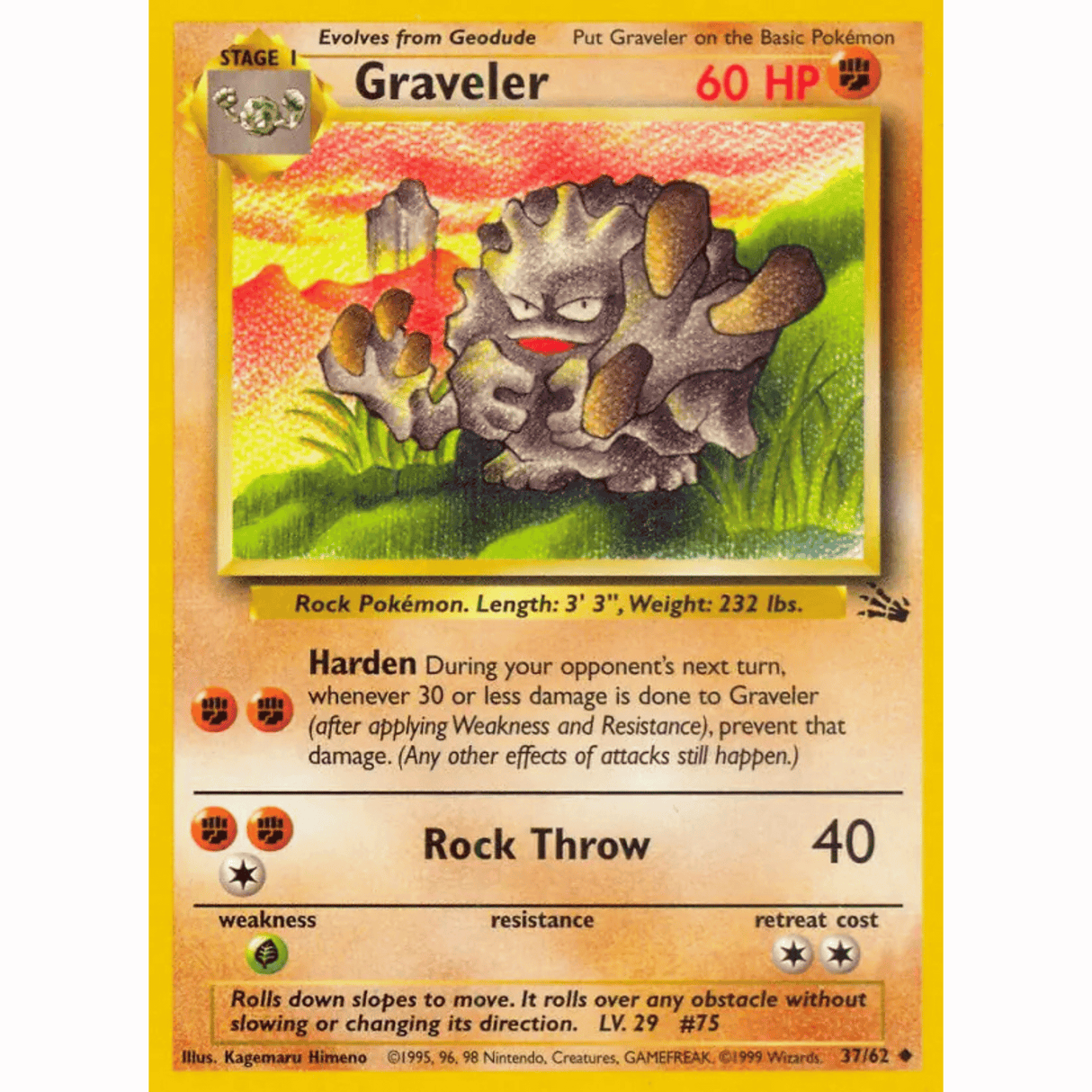 Pokémon - Fossil Non-Holo - Singles