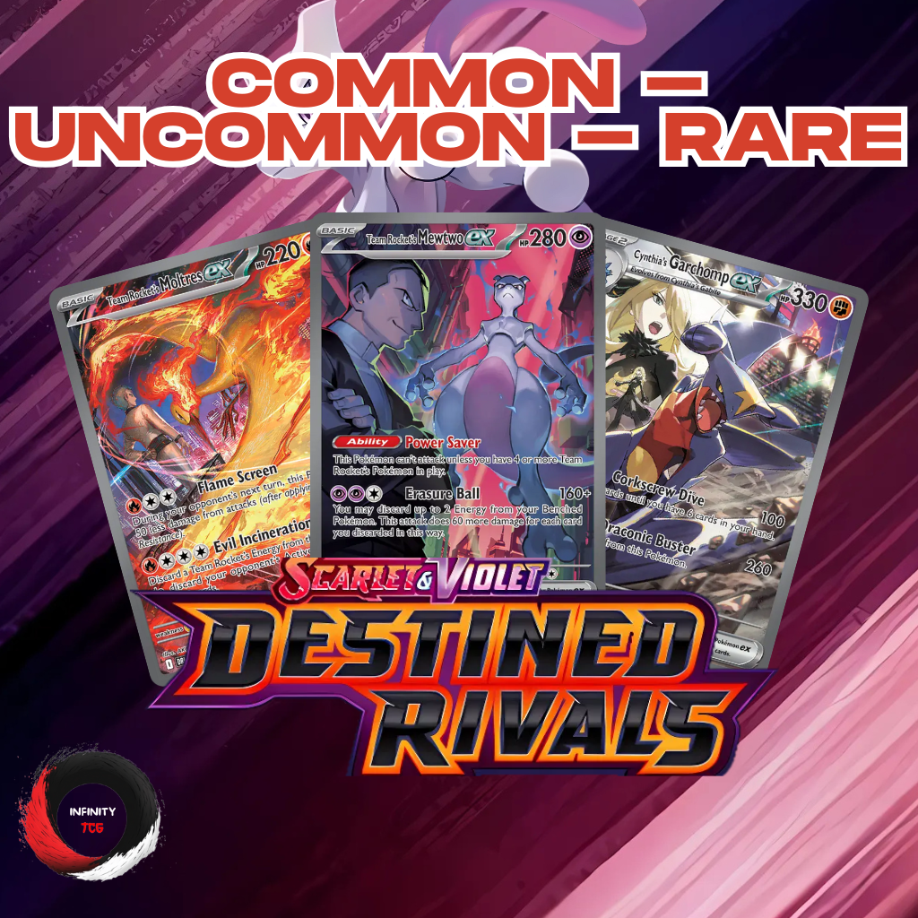 Pokémon - Scarlet & Violet - Destined Rivals - Common + Uncommon Sets (NO REVERSE HOLOs)