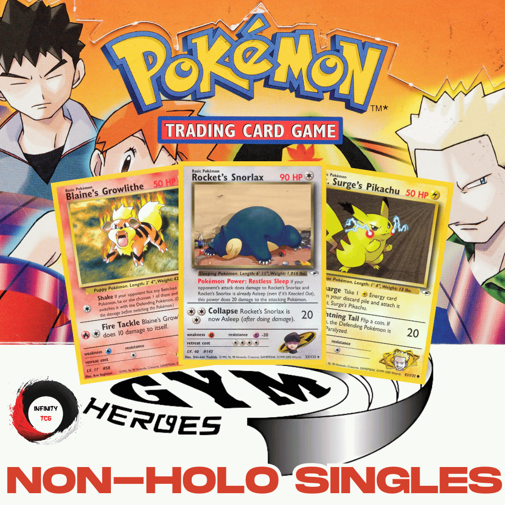 Pokémon - Gym Heroes - Non-Holo Singles