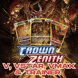 Pokémon - Sword & Shield - Crown Zenith - V/Vstar/Vmax/Trainer/Holo Energy Singles