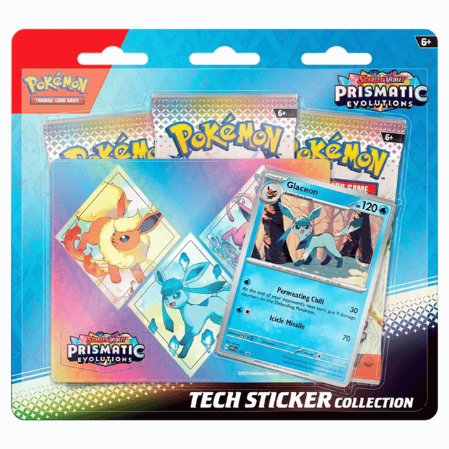 Pokémon - Scarlet & Violet - Prismatic Evolutions - Tech Sticker Collection - Glaceon - Infinity TCG