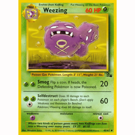 Pokémon - Fossil Non-Holo - Singles