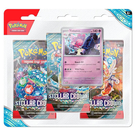 Pokemon - Scarlet & Violet - Stellar Crown - 3 Pack Blister - Tinkaton - My Store