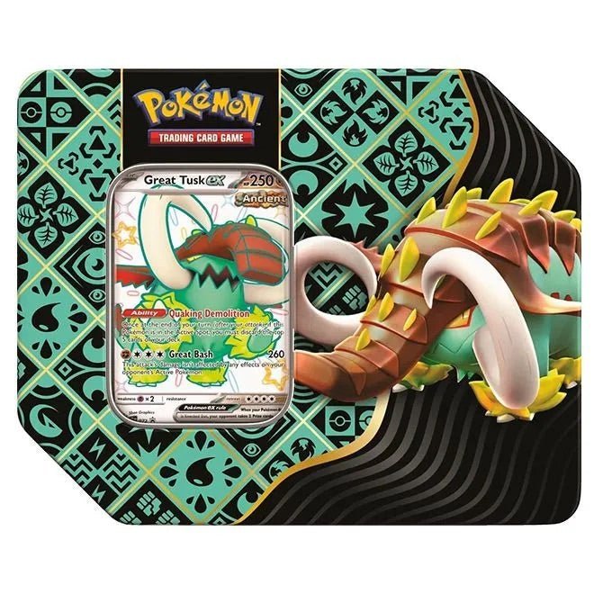 Pokemon - Scarlet & Violet - Paldean Fates - 7" Tin - Shiny Great Tusk Ex - My Store