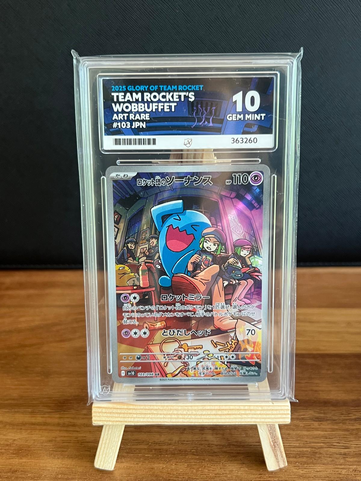 Team Rockets Wobbuffet AR #103 ACE GEM MINT 10 - Infinity TCG