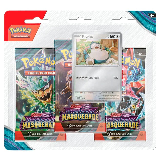 Pokemon - Scarlet & Violet - Twilight Masquerade - 3 Pack Blister - Snorlax - My Store
