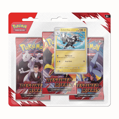Pokémon - Scarlet & Violet - Destined Rivals - Zebstrika 3-Pack Blister - Infinity TCG